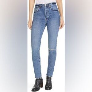 NWOT We The Free by Free People Stella High Waist Skinny Jeans- 30 w/ Button Fly
